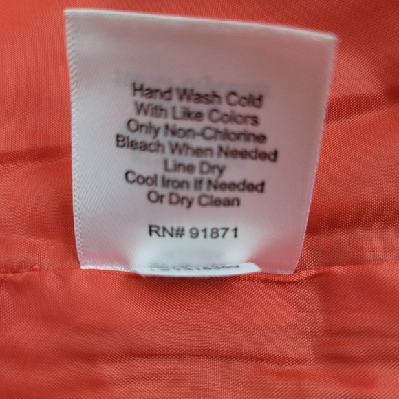 Norm Thompson orange tweed women's blazer collar wood button pockets office S - Picture 8 of 11